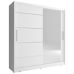 Шафа-купе Perfect Травня I Алю / Maja I Alu 180 2-дверна з дзеркалом Біла (PFH-091783)