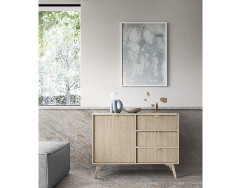 Комод Perfect Форест / Forest KSZD106 1-дверний з 3 ящиками Біж пісочний/ялиця сканді (PFH-091482)