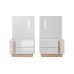 Тумбы прикроватные 2 шт. с подсветкой Perfect Арко / Arco с 4 ящиками 2S/60 Белый глянец/дуб грандсон (PFH-091049)