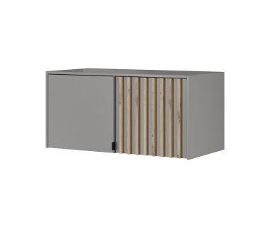 Тумба-надставка Perfect Нелли / Nelly 2D 2-дверная Серый/дуб артизан (PFH-091915)