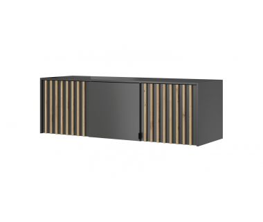 Тумба-надставка Perfect Неллі / Nelly 3D 3-дверна Графіт/дуб артизан (PFH-091916)