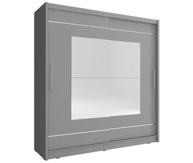 Шкаф-купе Perfect Мая IX / Maja IX 180 2-дверный с зеркалом Графит (PFH-091818)