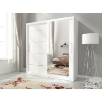 Шафа-купе Perfect Травня I Алю / Maja I Alu 180 2-дверна з дзеркалом Біла (PFH-091783)