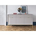 Комод Perfect Нова/Nova 3-дверний з 3 ящиками та золотими ніжками KSZ154 Сірий (PFH-091243)