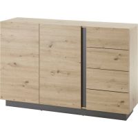 Комод Perfect Арко/Arco 2-дверний з 4 ящиками 2D4S/138 Дуб артизан/графіт (PFH-091063)