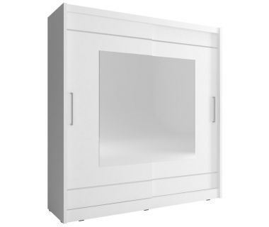 Шкаф-купе Perfect Мая IX / Maja IX 180 2-дверный с зеркалом Белый (PFH-091817)