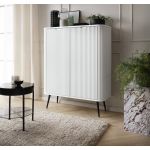 Комод Perfect Зова/Zova 2-дверный с черными ножками K103 Белый (PFH-091285)