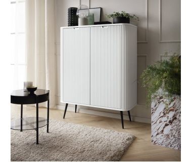 Комод Perfect Зова/Zova 2-дверний із чорними ніжками K103 Білий (PFH-091285)