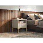 Тумба прикроватная Perfect Новая/Nova с 1 ящиком и золотыми ножками S54 Кашемир (PFH-091255)