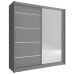 Шкаф-купе Мая I Алю / Maja I Alu 180 2-дверная с зеркалом Графит (PFH-091784)