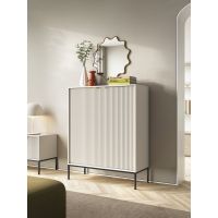 Комод високий Perfect Нова/Nova 2-дверна з чорними ніжками K104 Кашемір (PFH-091236)