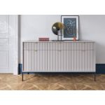 Комод Perfect Нова/Nova 3-дверний з 3 ящиками та чорними ніжками KSZ154 Сірий (PFH-091242)