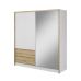 Шкаф полукупе Perfect Сара/Sara 200 3-дверный с зеркалом Белый/дуб артизан (PFH-091747)