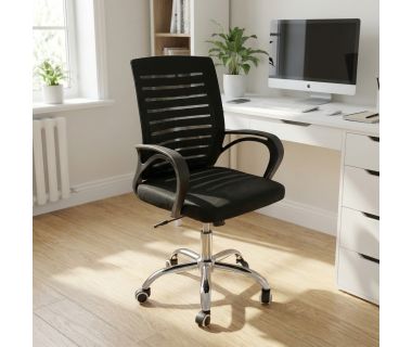 Крісло комп'ютерне з підлокітниками Perfect OC - 618 Чорний (PFH - 092055)