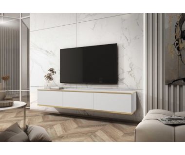 Тумба под телевизор навесная Perfect Оро/Oro 3-дверная RTV175 Белый (PFH-091353)