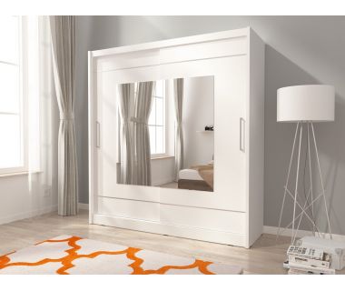 Шафа-купе Perfect Травня IX / Maja IX 200 2-дверна з дзеркалом Біла (PFH-091820)