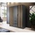Шафа для одягу Perfect Неллі / Nelly 3D 3-дверна Графіт/дуб артизан (PFH-091853)
