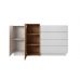 Комод Perfect 3Д/3D 2-дверний з 4 ящиками 2D4S/160 Білий/дуб золотий крафт (PFH-091040)