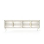 Тумба под телевизор с подсветкой Perfect Луми / Lumi 4D/181 4-дверная Кашемир (PFH-091389)