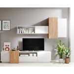 Стенка Perfect 3Д / 3D Белый/дуб золотой крафт (PFH-091048)