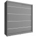 Шафа-купе Perfect Мая Алю / Maja Alu 180 2-дверна Графіт (PFH-091789)