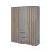 Шафа для одягу Perfect Неллі / Nelly 3D 3-дверна Сірий/дуб артизан (PFH-091858)