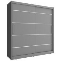 Шкаф-купе Perfect Мая Алю / Maja Alu 200 2-дверный Графит (PFH-091792)