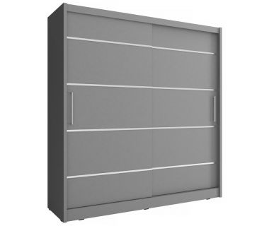 Шкаф-купе Perfect Мая Алю / Maja Alu 200 2-дверный Графит (PFH-091792)