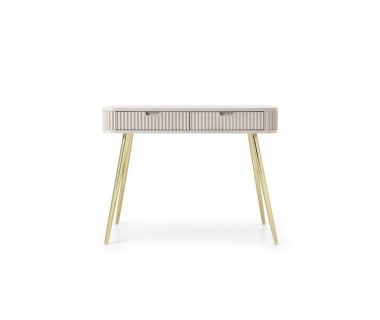 Стіл туалетний Perfect Зова/Zova з 2 ящиками та золотими ніжками T103 Кашемір (PFH-091301)