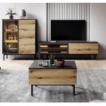 Стенка Perfect Ланг/Lang C Черный/дуб эвок (PFH-091648)