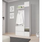 Прихожая с зеркалом Perfect Грин/Green 3-дверная Белая (PFH-091310)