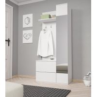 Прихожая с зеркалом Perfect Грин/Green 3-дверная Белая (PFH-091310)