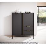 Комод высокий Perfect Ларс/Lars 2-дверный с 2 ящиками 2D2S/104 Антрацит (PFH-091020)