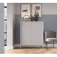 Комод высокий Perfect Новая/Nova 2-дверный с золотыми ножками K104 Серый (PFH-091235)