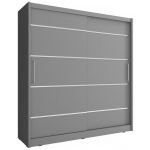 Шкаф-купе Perfect Мая Алю / Maja Alu 180 2-дверная Графит (PFH-091789)