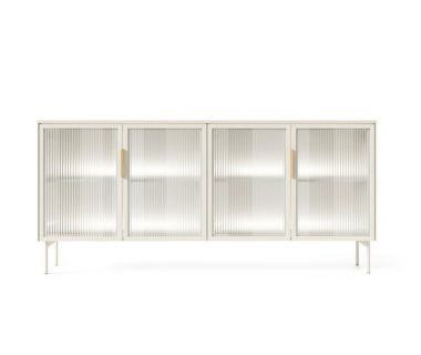 Комод с подсветкой Perfect Луми / Lumi 4D/181 4-дверный Кашемир (PFH-091384)