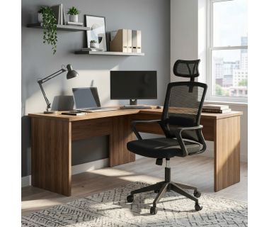 Крісло комп'ютерне з підлокітниками та підголовником Perfect OC - 8330 Чорний (PFH - 092057)