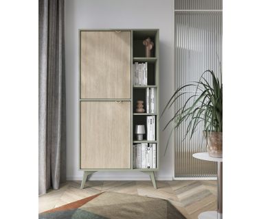 Стеллаж Perfect Форест / Forest RG80 2-дверный Эвкалипт/пихта сканди (PFH-091478)