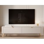 Тумба под телевизор Perfect Ланте/Lante 2-дверная с золотыми ножками 2D/163 Беж (PFH-091118)