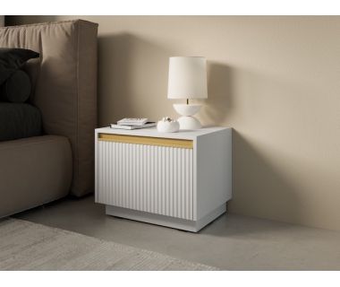 Тумба прикроватная Perfect Роял / Royal S54 с 1 ящиком Белый (PFH-091297)