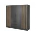 Шкаф для одежды Perfect Нелли / Nelly 4D 4-дверный Графит/дуб артизан (PFH-091859)