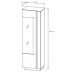Вітрина висока Perfect Арко / Arco 1-дверна 1D1W/60 Білий глянець/дуб грандсон (PFH-091029)