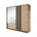 Шкаф полукупе Perfect Талли / Tally 4-дверный с зеркалом 4D2S/220 Дуб артизан/антрацит (PFH-091097)