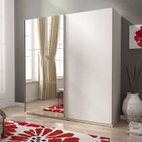 Шкаф-купе Perfect Мика II / Mika II 200 2-дверный с зеркалом Белый (PFH-091755)