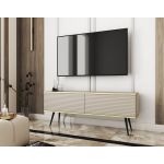 Тумба під телевізор Perfect Оро/Oro 2-дверна з чорними ніжками RTV135 MDF Бежевий (PFH-091335)