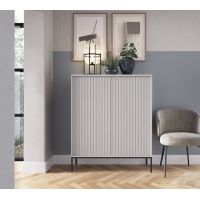 Комод високий Perfect Нова/Nova 2-дверна з чорними ніжками K104 Сірий (PFH-091234)