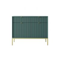 Комод Perfect Нова/Nova 2-дверний з 2 ящиками та золотими ніжками KSZ104 Лабрадор (PFH-091497)