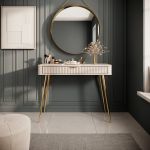 Стіл туалетний Perfect Ланте/Lante 1S/100 з 1 ящиком та золотими ніжками Беж (PFH-091169)