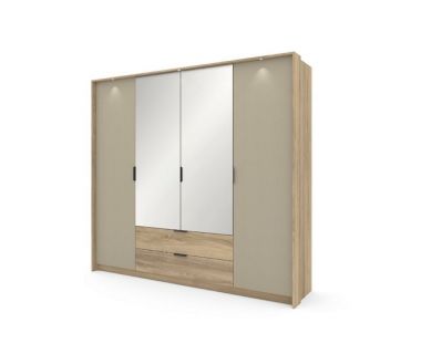 Шкаф для одежды Perfect Летто / Letto 4D2S/220 4-дверный Дуб терра темный/серый каменный (PFH-092039)