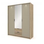 Шафа для одягу Perfect Летто / Letto 3D2S/165 3-дверний Дуб терра темний/сірий кам'яний (PFH-092040)